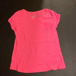 Neon pink Justice t-shirt